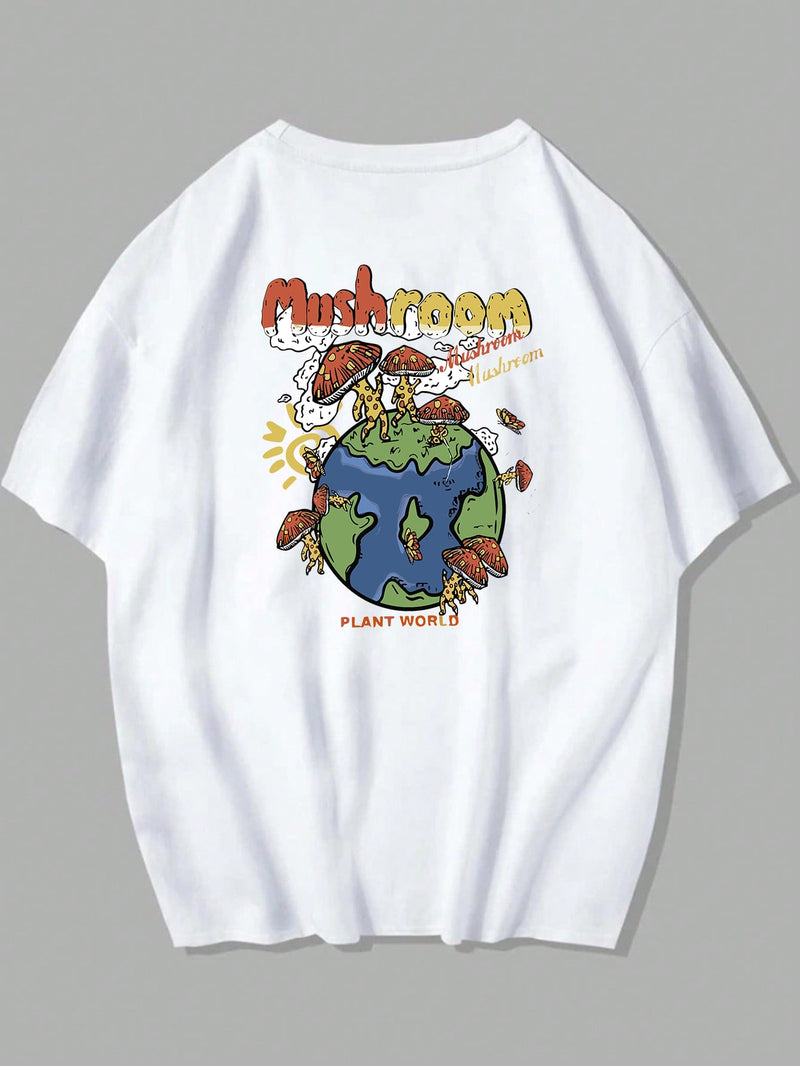 Camiseta Planet World Mushroom Unissex