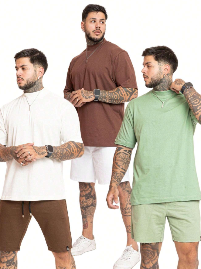 Kit 3 Camisetas Oversized Man