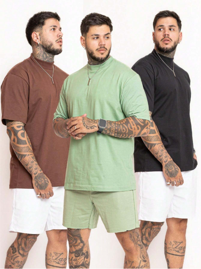 Kit 3 Camisetas Oversized Man